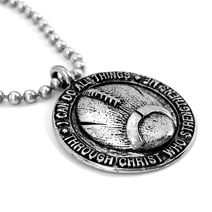 Football Necklace Pewter - Forgiven Jewelry