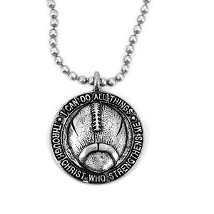Football Necklace Pewter - Forgiven Jewelry