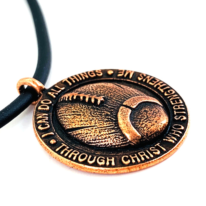 Football Necklace Antique Copper - Forgiven Jewelry