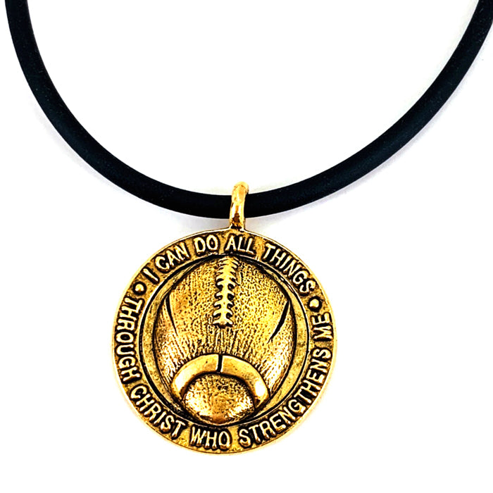 Football Necklace Antique Gold - Forgiven Jewelry