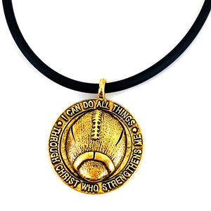 Football Necklace Antique Gold - Forgiven Jewelry