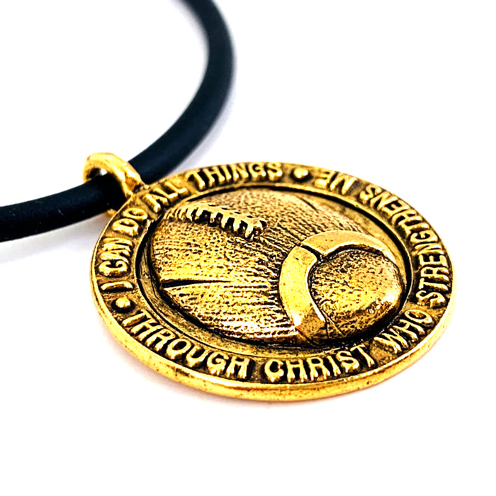Football Necklace Antique Gold - Forgiven Jewelry