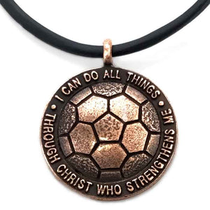Soccer Necklace in Copper Made in the USA - Forgiven Jewelry