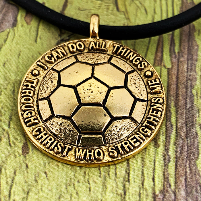Soccer Necklace in Gold - Forgiven Jewelry
