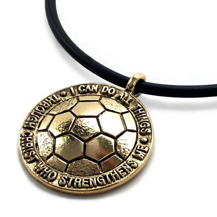 Soccer Necklace in Gold - Forgiven Jewelry