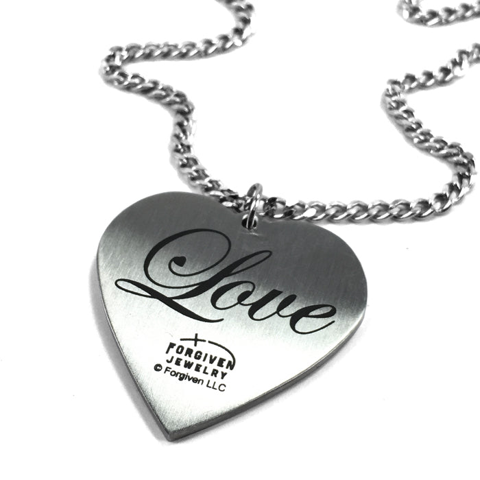 Baseball Heart Necklace on Chain - Forgiven Jewelry