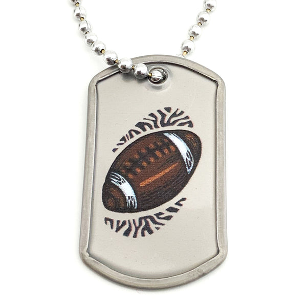 Phil 4:13 Football Necklace Dog Tag – Forgiven Jewelry