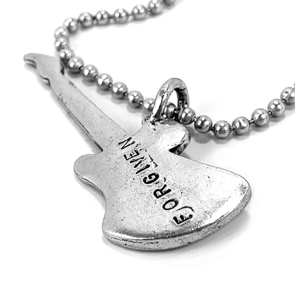 Electric Guitar Antique Silver Ball Chain Necklace - Forgiven Jewelry