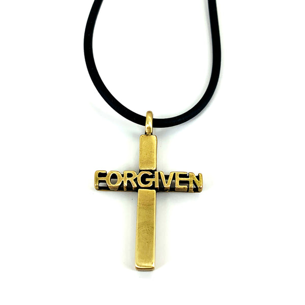 Forgiven Cross Brass Necklace - Forgiven Jewelry