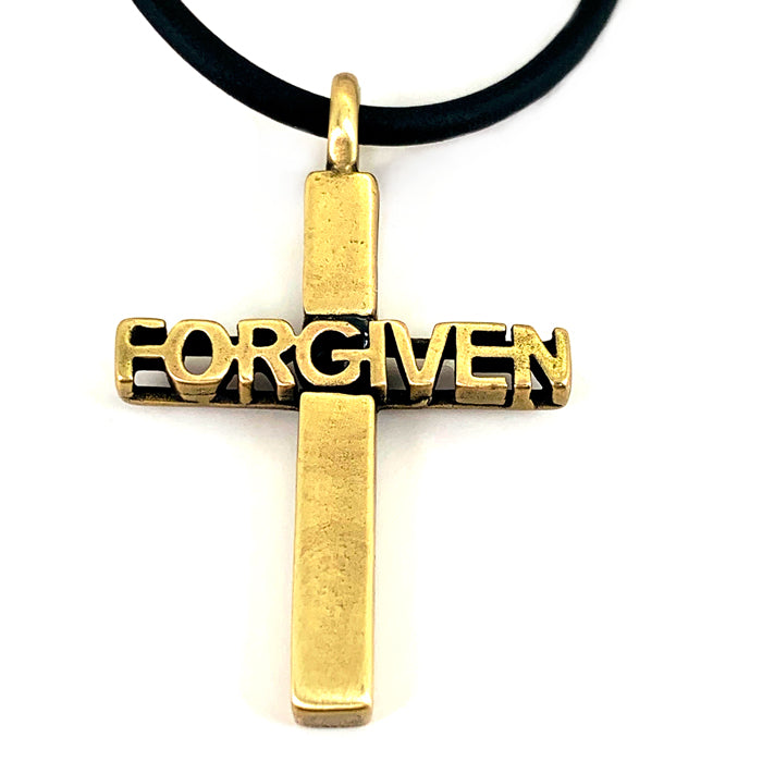 Forgiven Cross Brass Necklace - Forgiven Jewelry