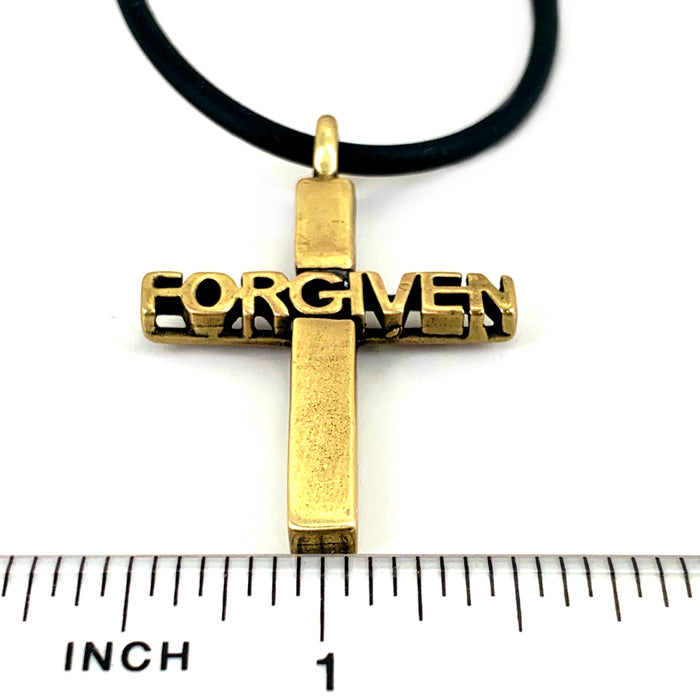 Forgiven Cross Brass Necklace - Forgiven Jewelry