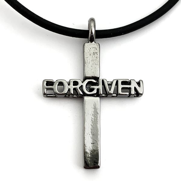Forgiven Cross Gunmetal Necklace - Forgiven Jewelry