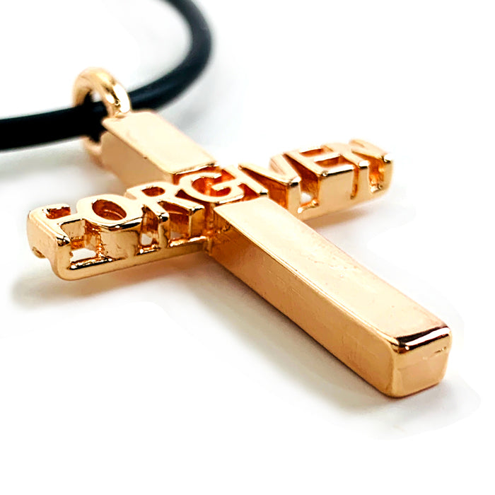 Forgiven Cross Rose Gold Necklace - Forgiven Jewelry