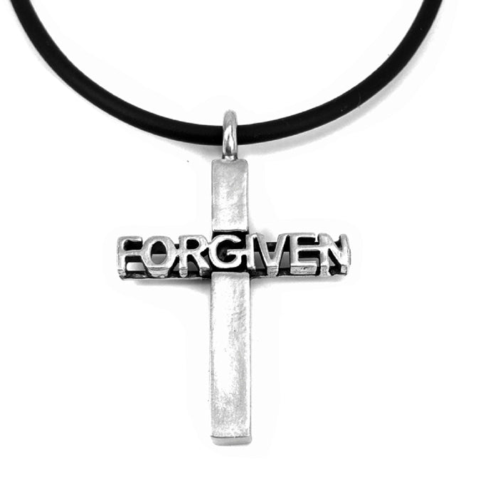Forgiven Cross Pewter Necklace - Forgiven Jewelry