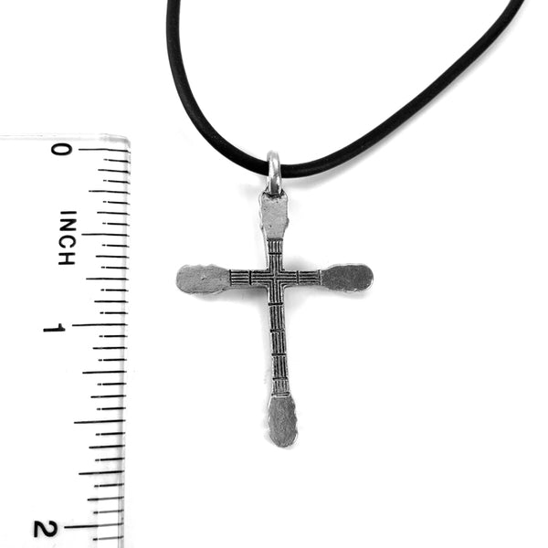 Guitar Neck Cross Silver - Forgiven Jewelry
