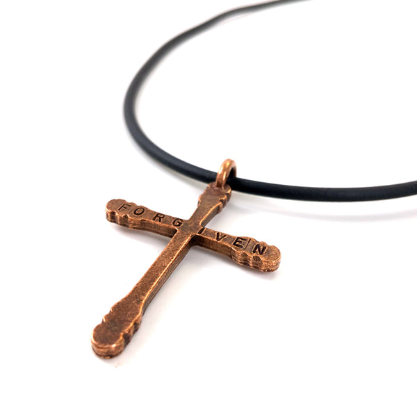 Guitar Neck Cross Copper - Forgiven Jewelry
