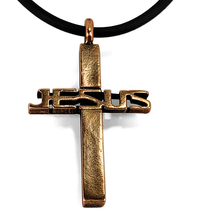 Jesus Cross Copper Necklace - Forgiven Jewelry