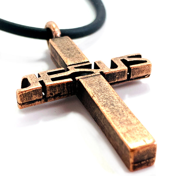 Jesus Cross Copper Necklace - Forgiven Jewelry