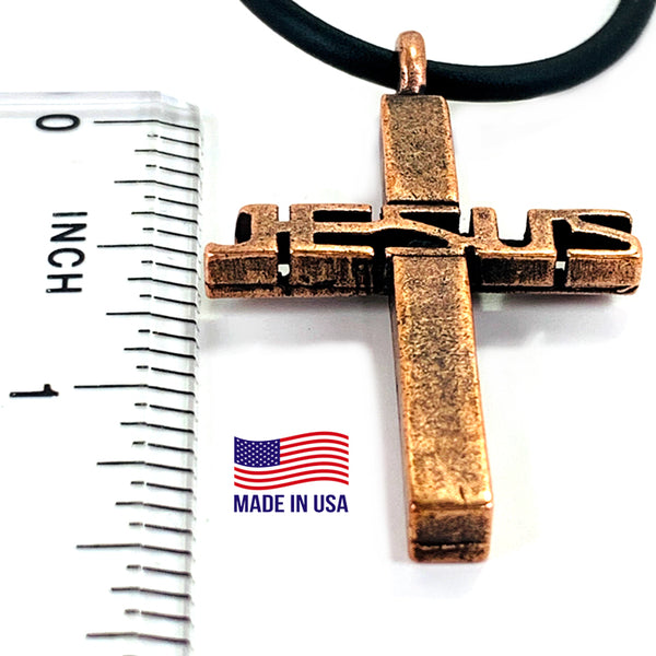 Jesus Cross Copper Necklace - Forgiven Jewelry