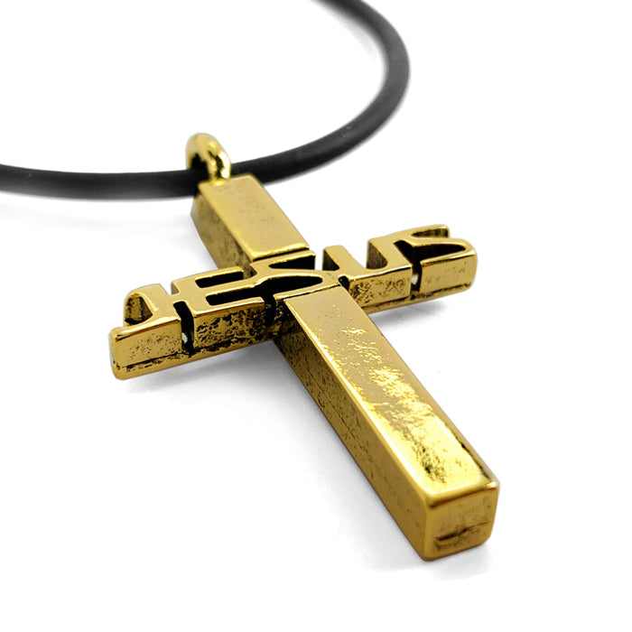 Jesus Cross Gold Necklace - Forgiven Jewelry