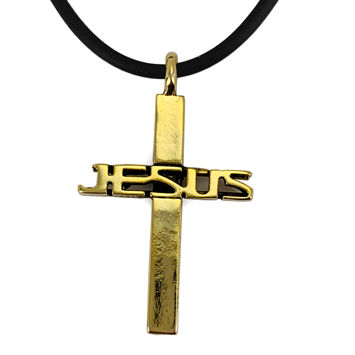 Jesus Cross Gold Necklace - Forgiven Jewelry