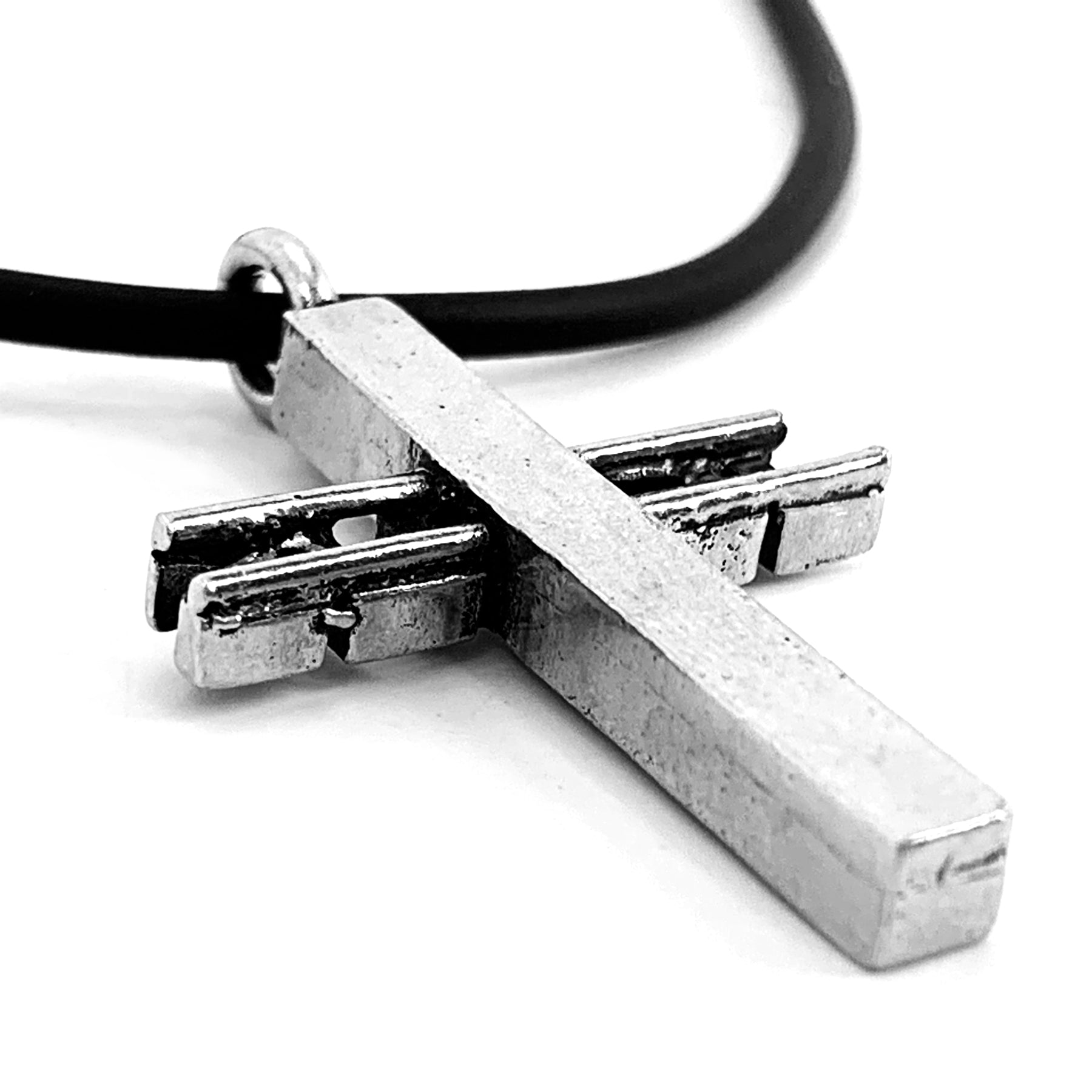 Jesus Cross Pewter Necklace - Forgiven Jewelry