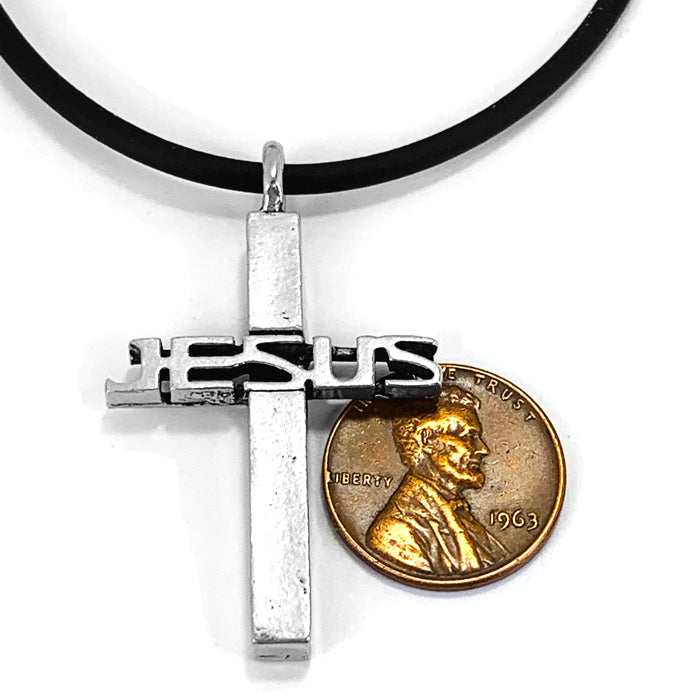 Jesus Cross Pewter Necklace - Forgiven Jewelry