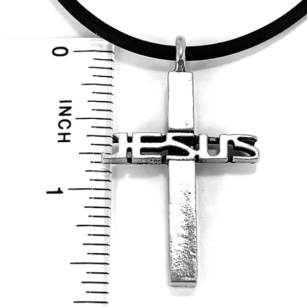 Jesus Cross Pewter Necklace - Forgiven Jewelry