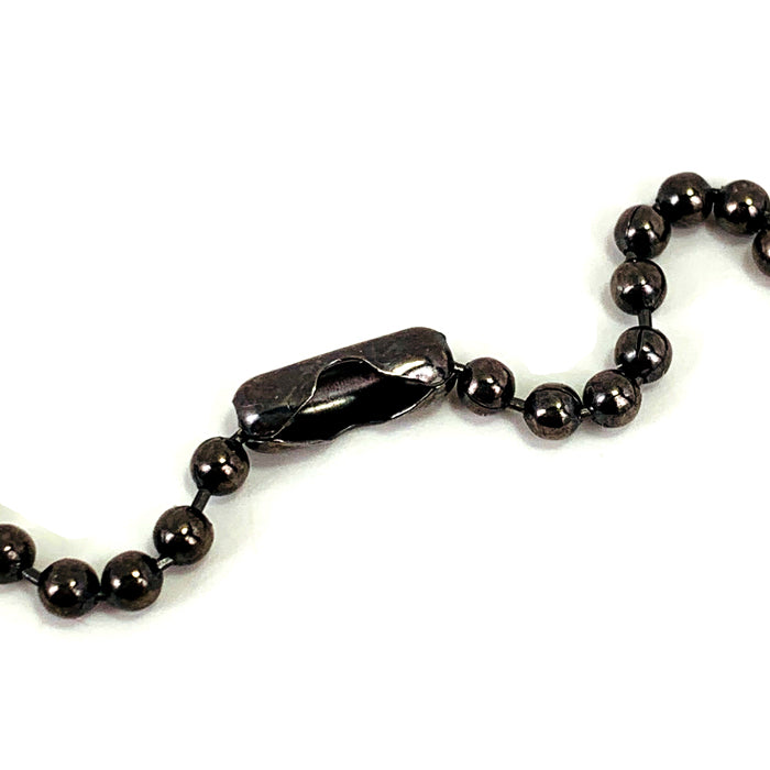 Nail Cross And Ball Chain With Gunmetal Finish Necklace - Forgiven Jewelry