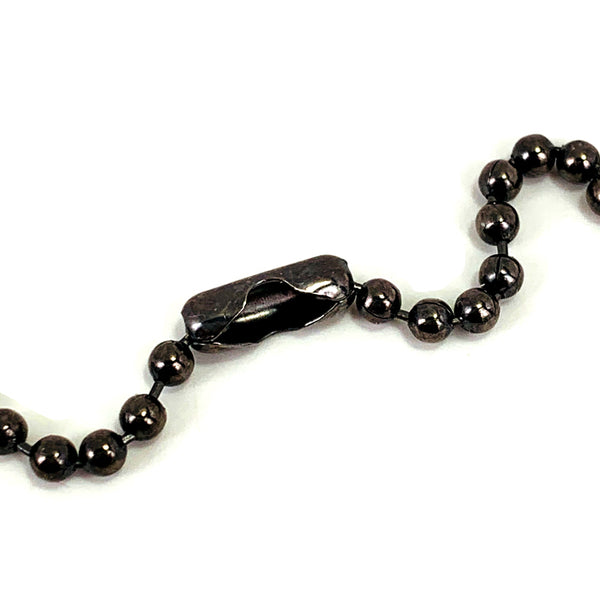 Rugged Cross Necklace Ball Chain Gunmetal Color Finish - Forgiven Jewelry