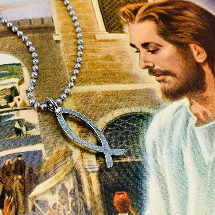 Ichthus Fish Ball Chain Necklace - Forgiven Jewelry