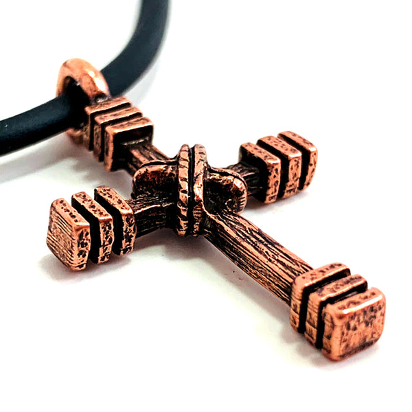 Rugged Cross Necklace Copper - Forgiven Jewelry