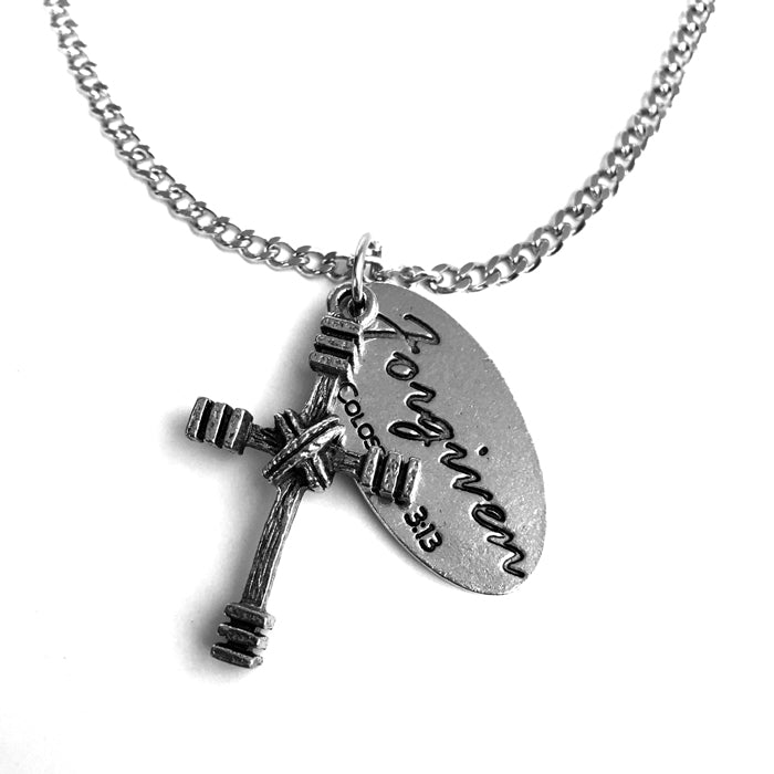 Rugged Cross Forgiven Tag On Chain - Forgiven Jewelry