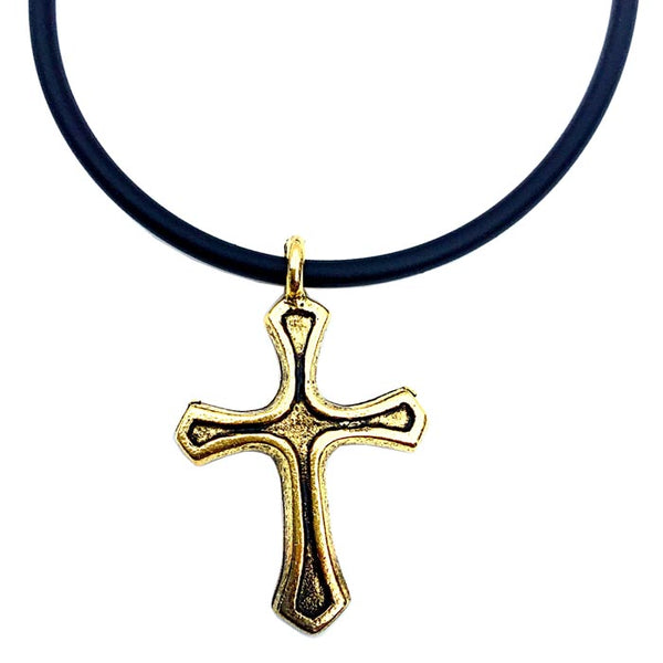 Cross Channel Necklace Gold - Forgiven Jewelry