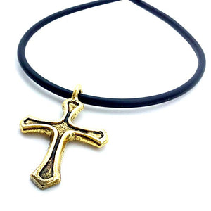 Cross Channel Necklace Gold - Forgiven Jewelry