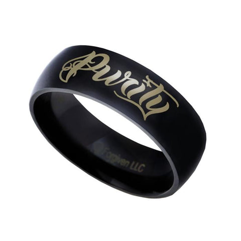 Cursive Purity Ring - Forgiven Jewelry