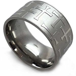 Cross Band Wide Ring - Forgiven Jewelry