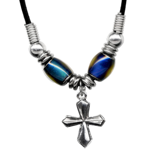 Mood Bead Cross Necklace – Forgiven Jewelry