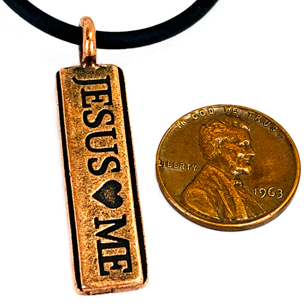 Jesus Loves Me Copper Necklace - Forgiven Jewelry