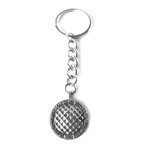 Golf Key Chain Phil 413 Antique Pewter - Forgiven Jewelry
