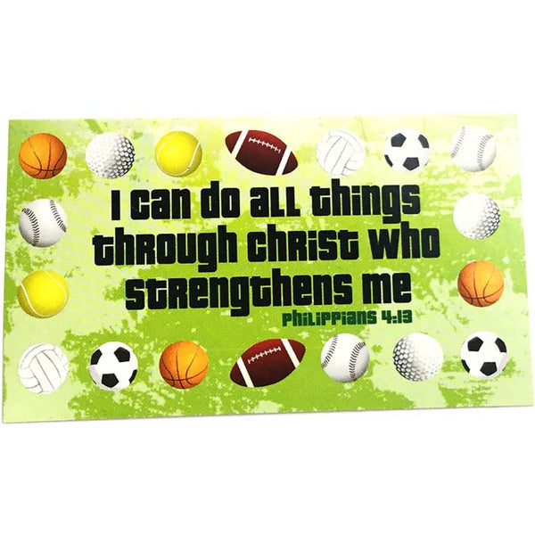 Phil 413 I Can Do All Things Through Christ Inspirational Pocket Card - Forgiven Jewelry