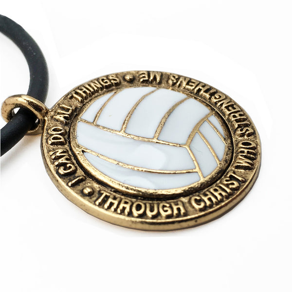 Volleyball Phil 413 Necklace Antique Gold - Forgiven Jewelry