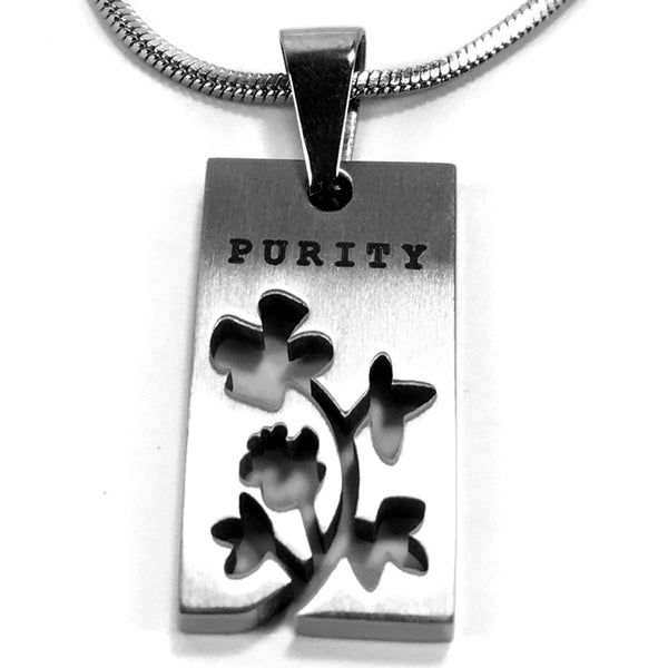 Purity Flower on Rope Chain - Forgiven Jewelry